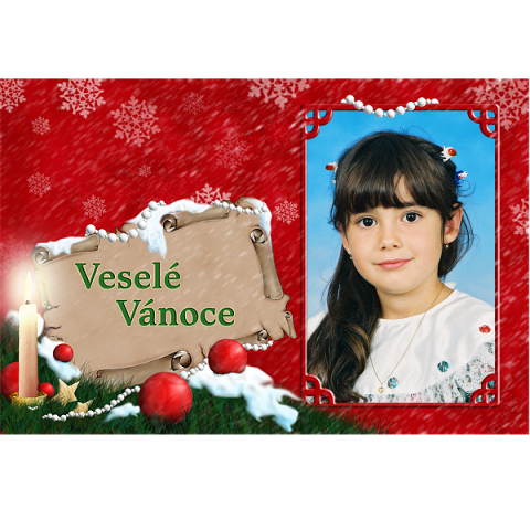 Vánoční pohlednice s fotkou